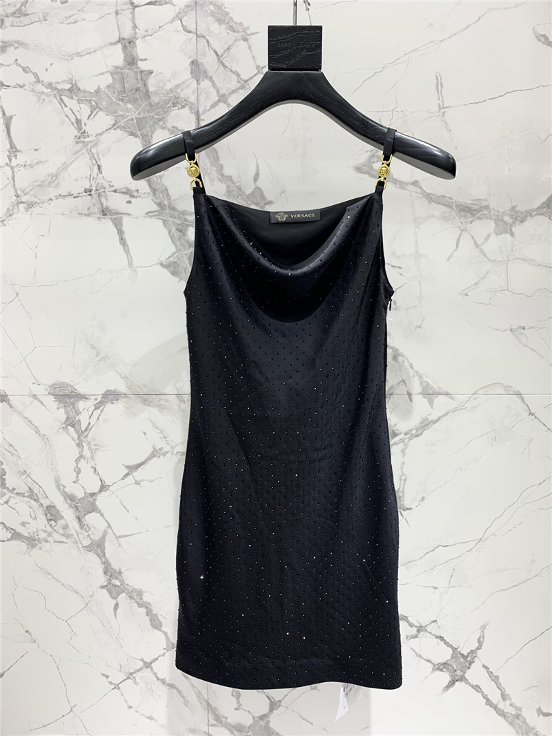 Versace satin hot diamond suspender dress replica clothing