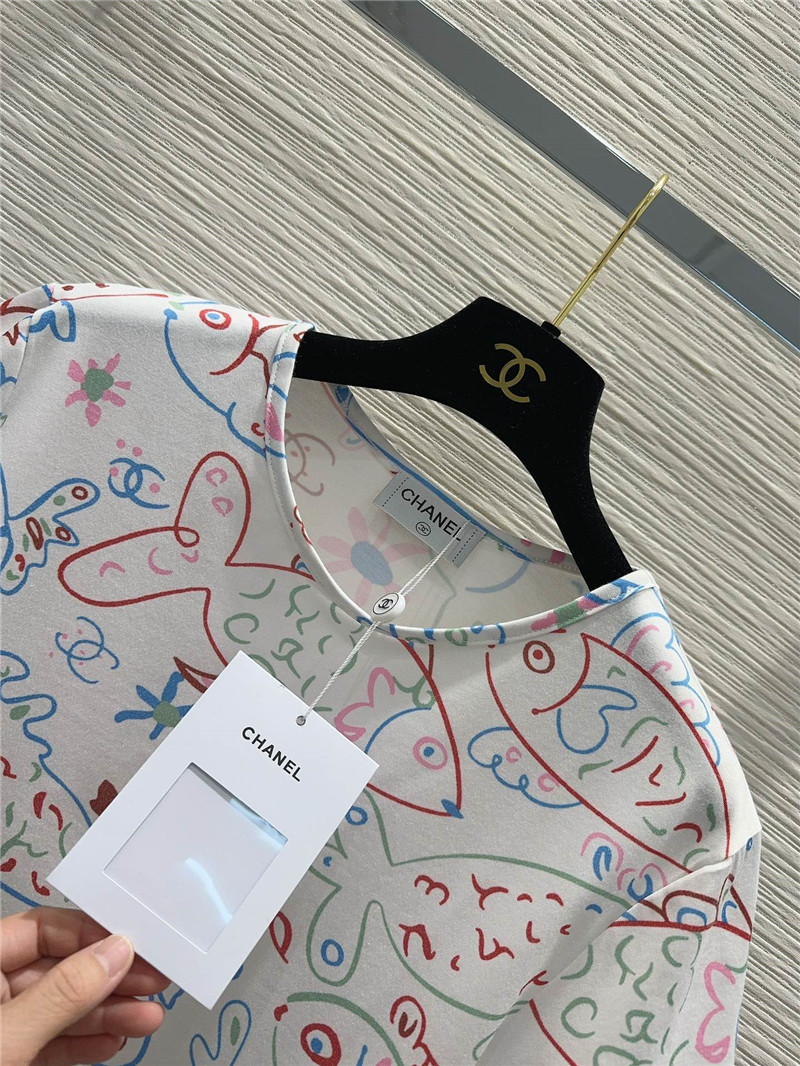Ch**el printed letter logo t-shirt replica designer clothes