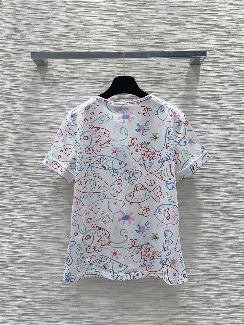 Ch**el printed letter logo t-shirt replica designer clothes