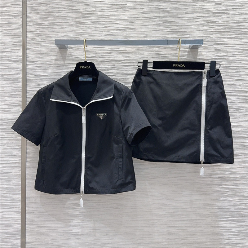 prada nylon casual sports technology suit replica clothes