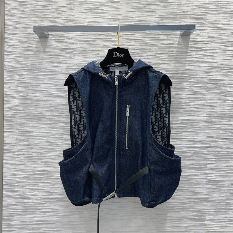 dior denim denim vest cheap replica designer clothes