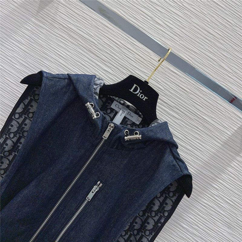 dior denim denim vest cheap replica designer clothes