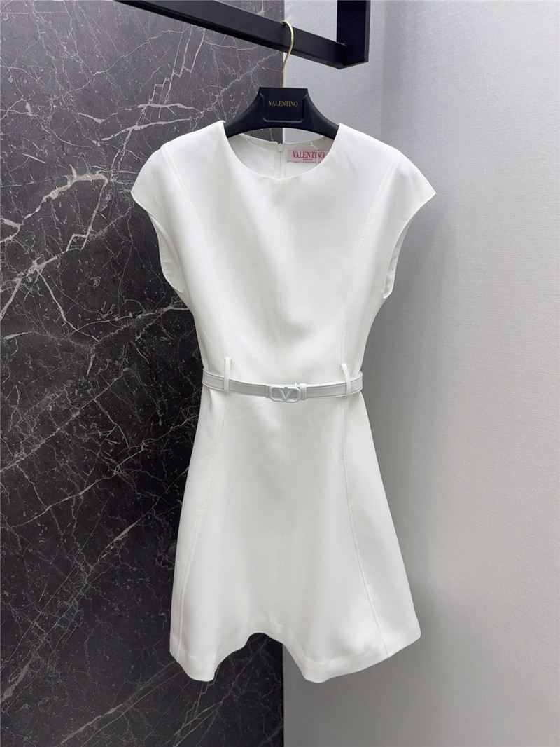 valentino V-shaped belt short-sleeved dress replica clothes