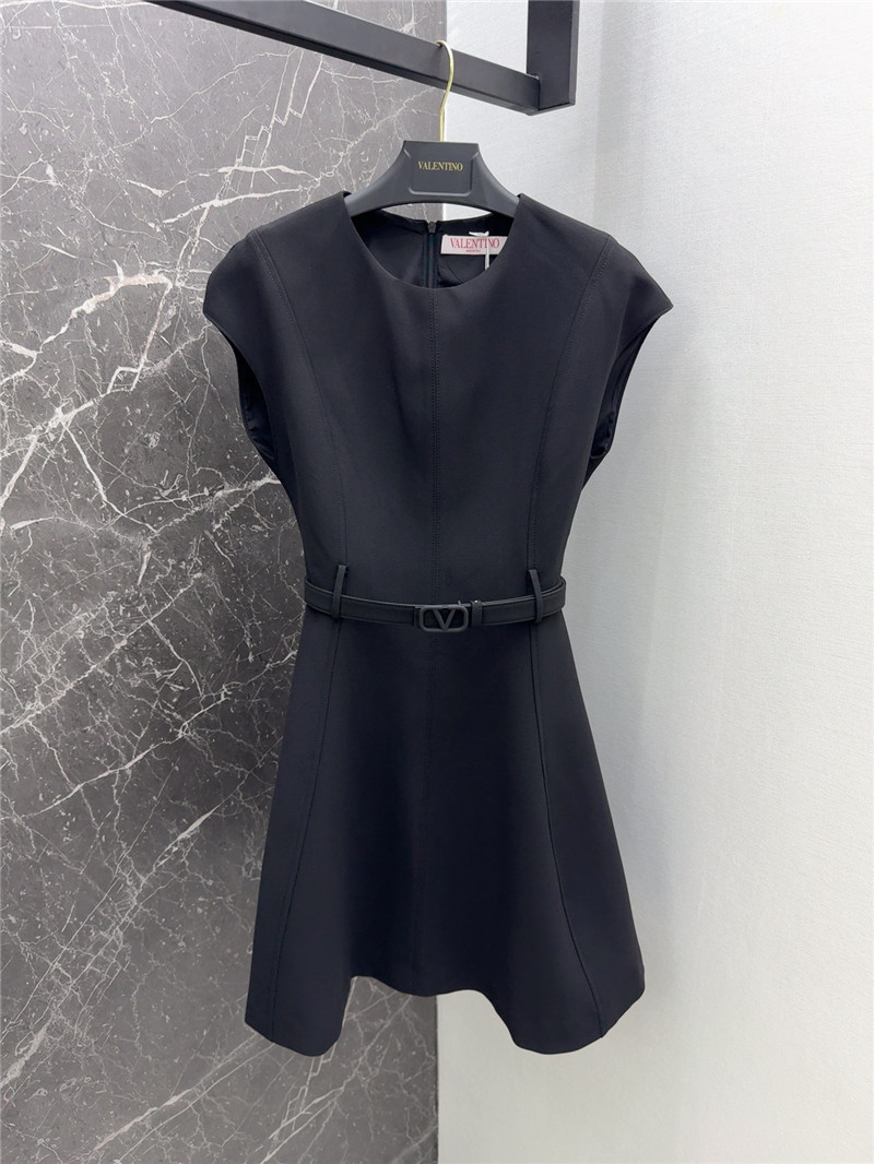 valentino V-shaped belt short-sleeved dress replica clothes