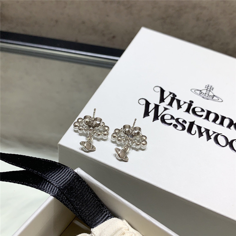 Vivienne Westwood Bow Saturn Stud Earrings