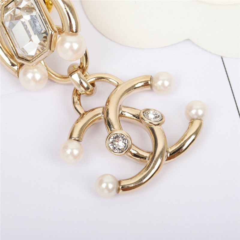 Chanel double T square diamond earrings