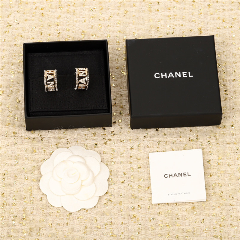 Chanel letter earrings