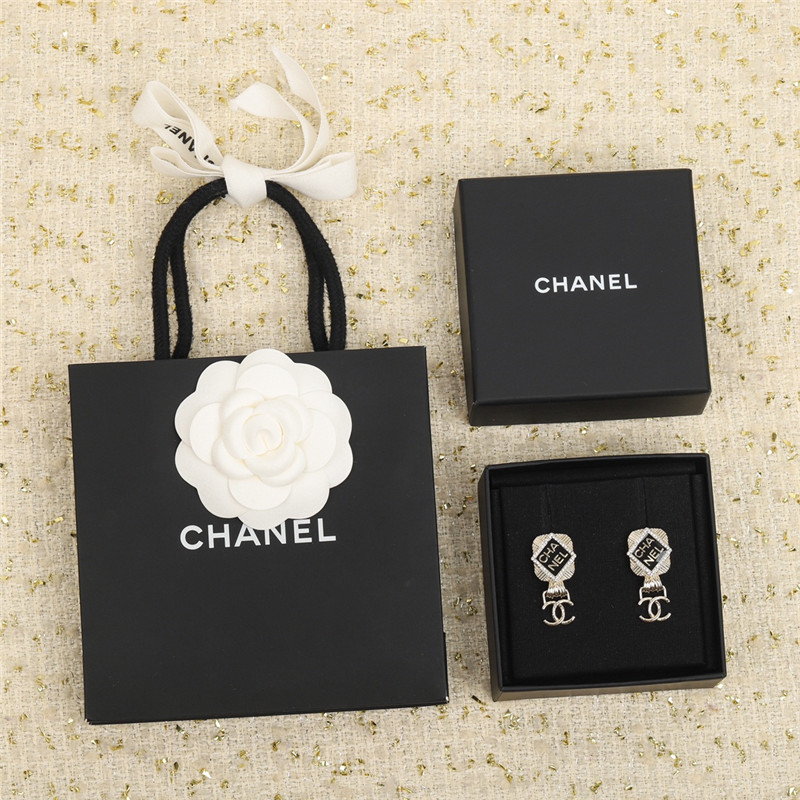 Chanel letter double C earrings
