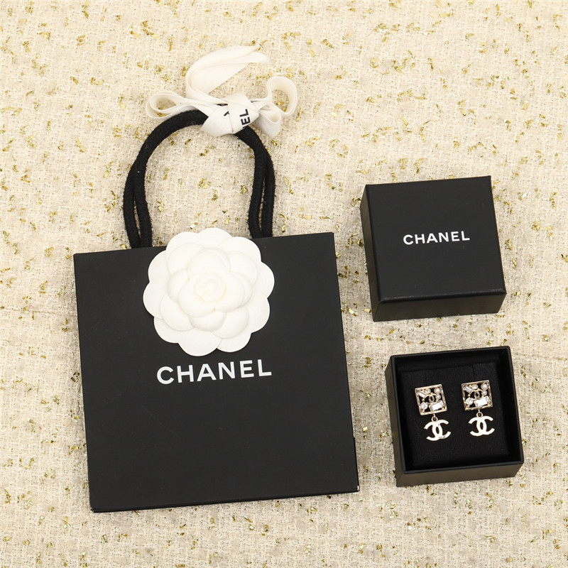Chanel square earrings