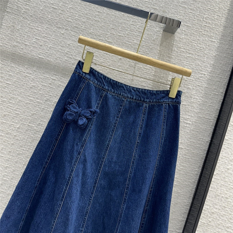 Va1e*ntin0 replica clothing sites denim skirt