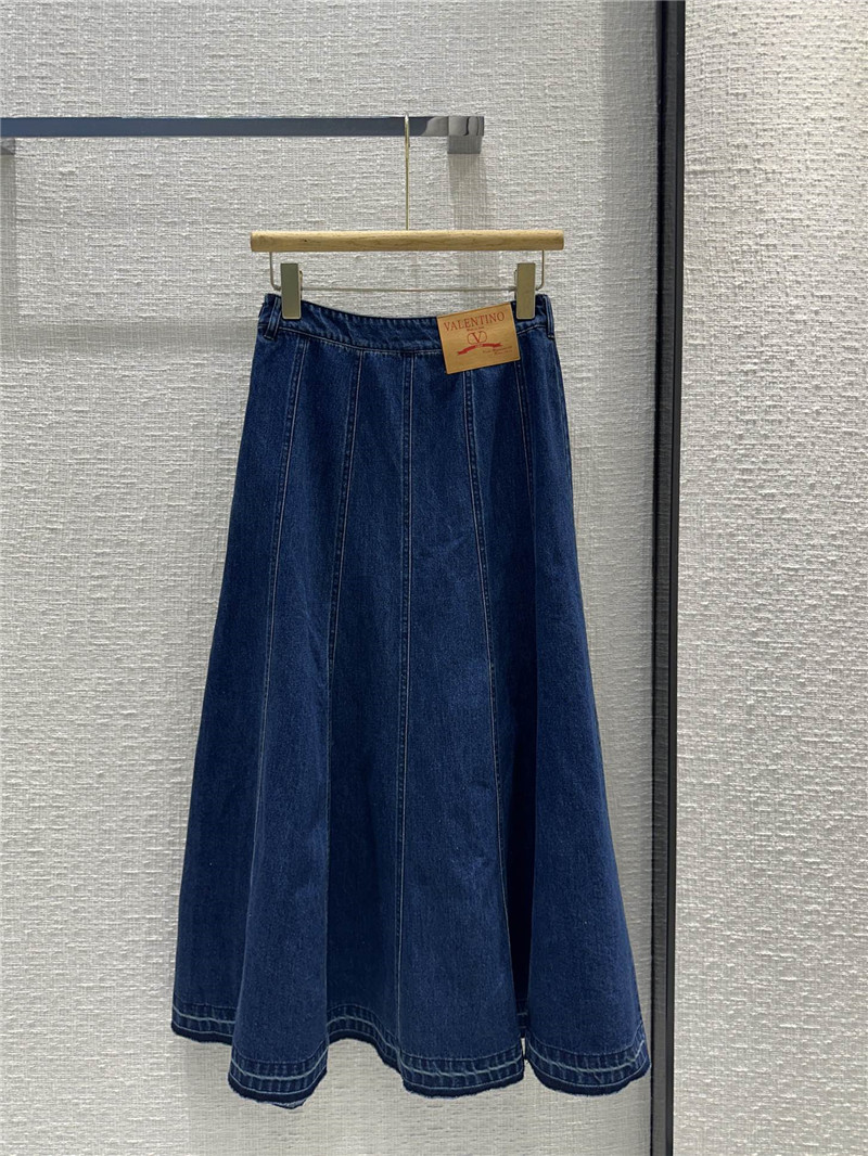 Va1e*ntin0 replica clothing sites denim skirt