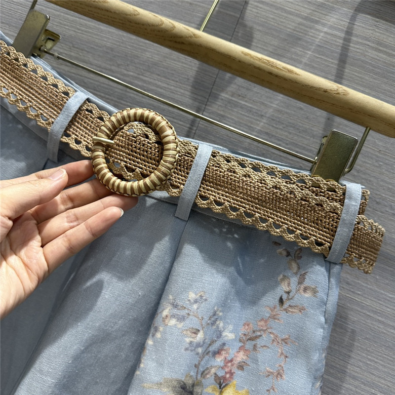 zimm linen cotton high waist shorts replica designer clothes