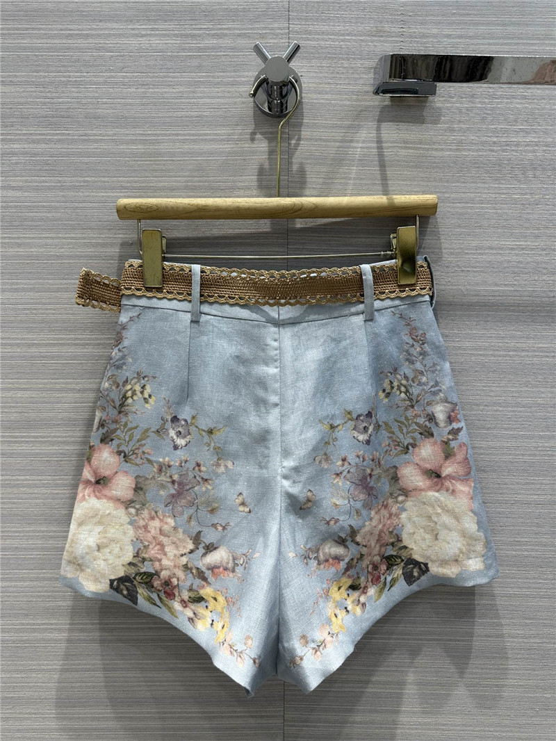 zimm linen cotton high waist shorts replica designer clothes