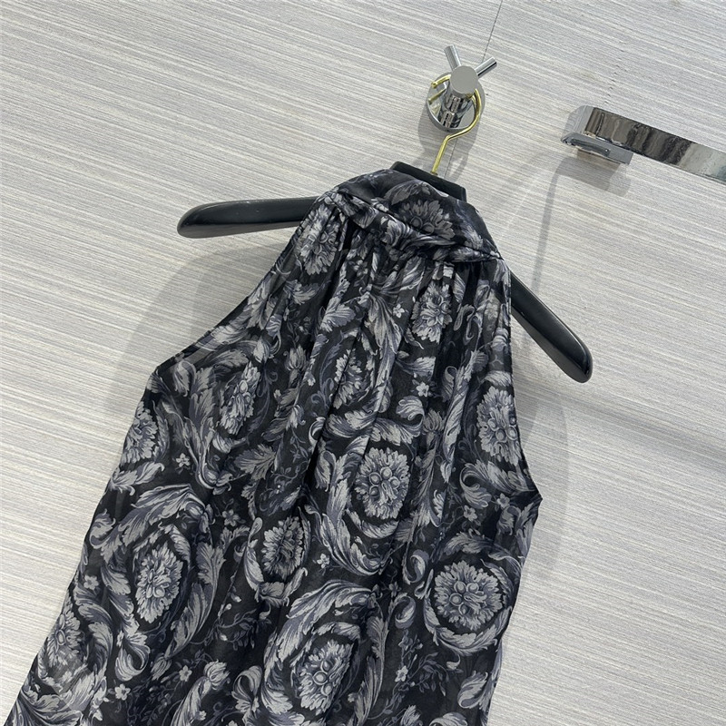 Versace positioning printed silk shirt replica designer clothes