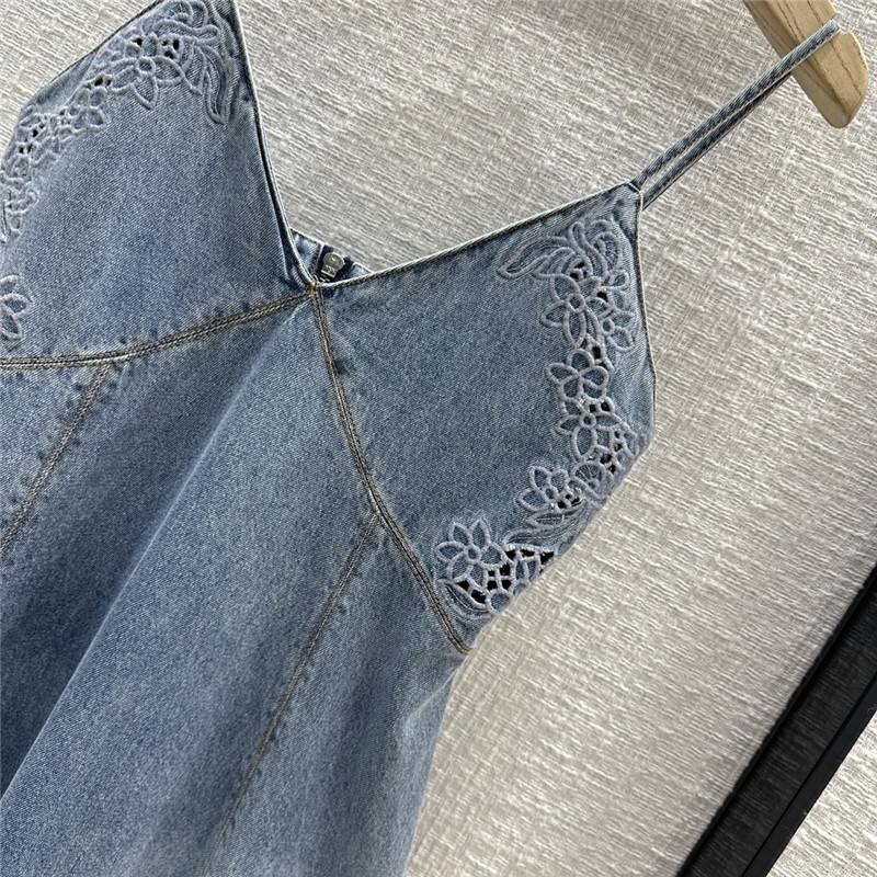 Chloé denim suspender maxi dress replica clothing sites