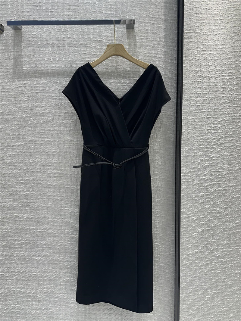 dior drop shoulder deep V-neck dress replica clothes