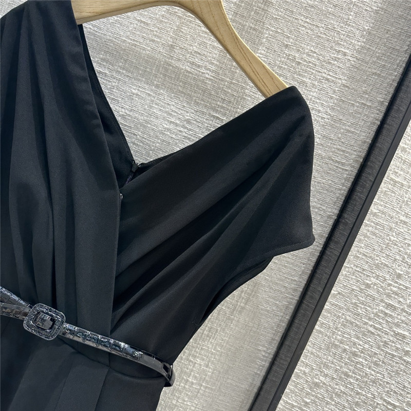 D10r drop shoulder deep v-neck dress replica clothes