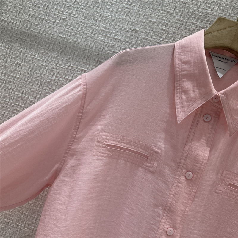 Bottega Veneta old money pink big shirt replicas clothes