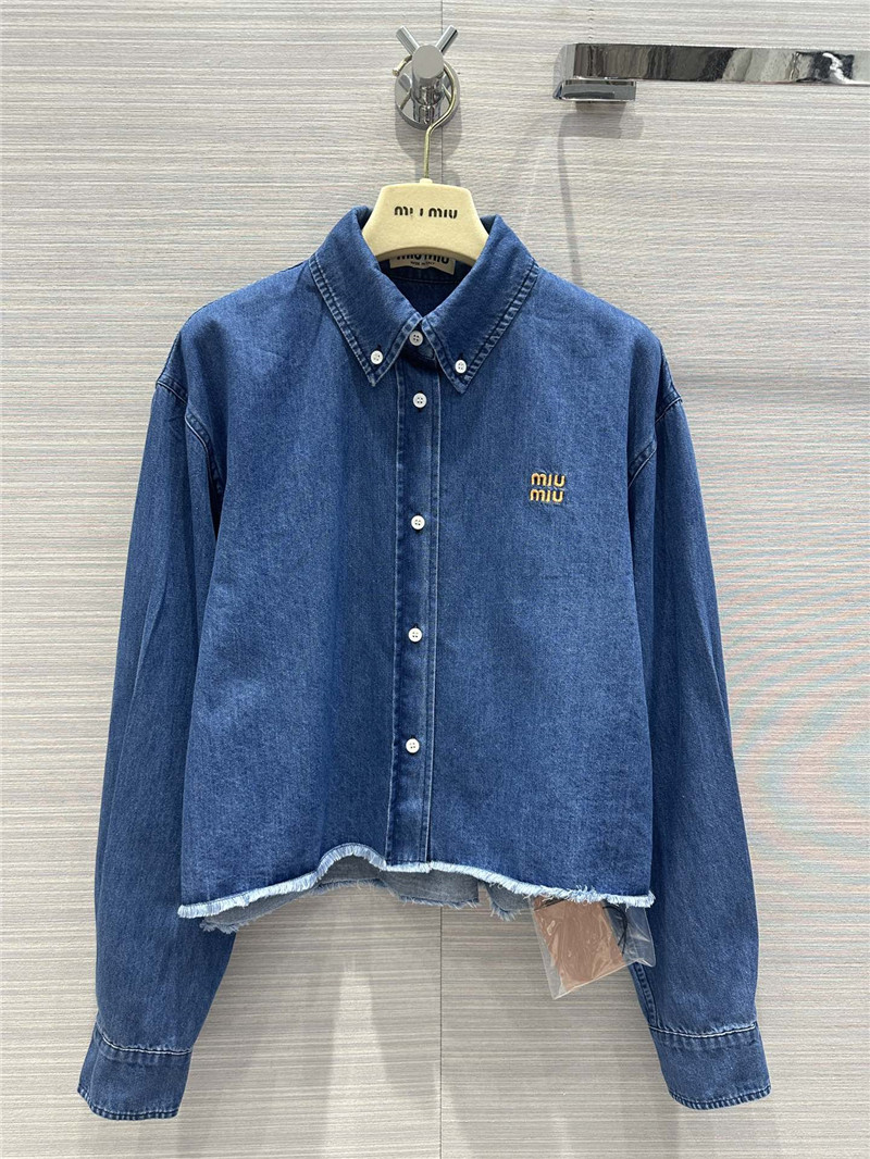 miumiu soft denim short shirt replica clothing