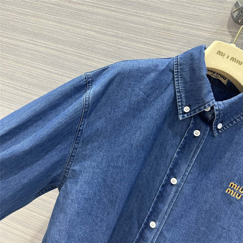 miumiu soft denim short shirt replica clothing