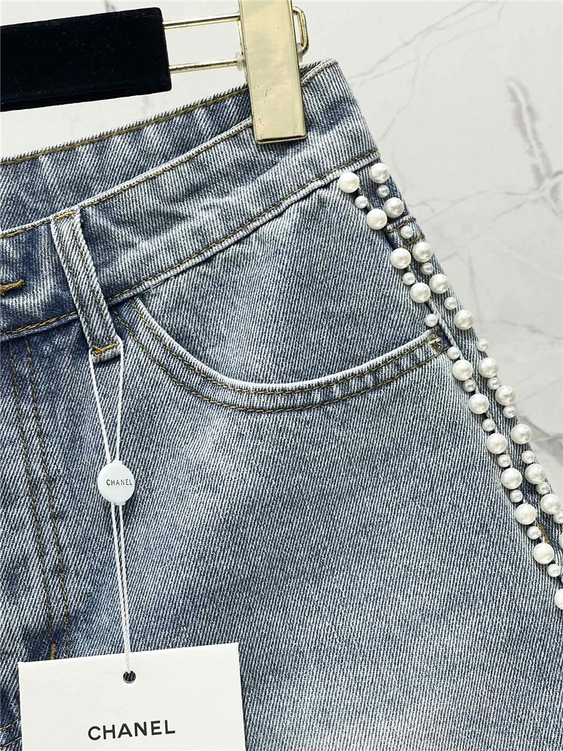 Ch**el beaded shorts on both sides replica d&g clothing