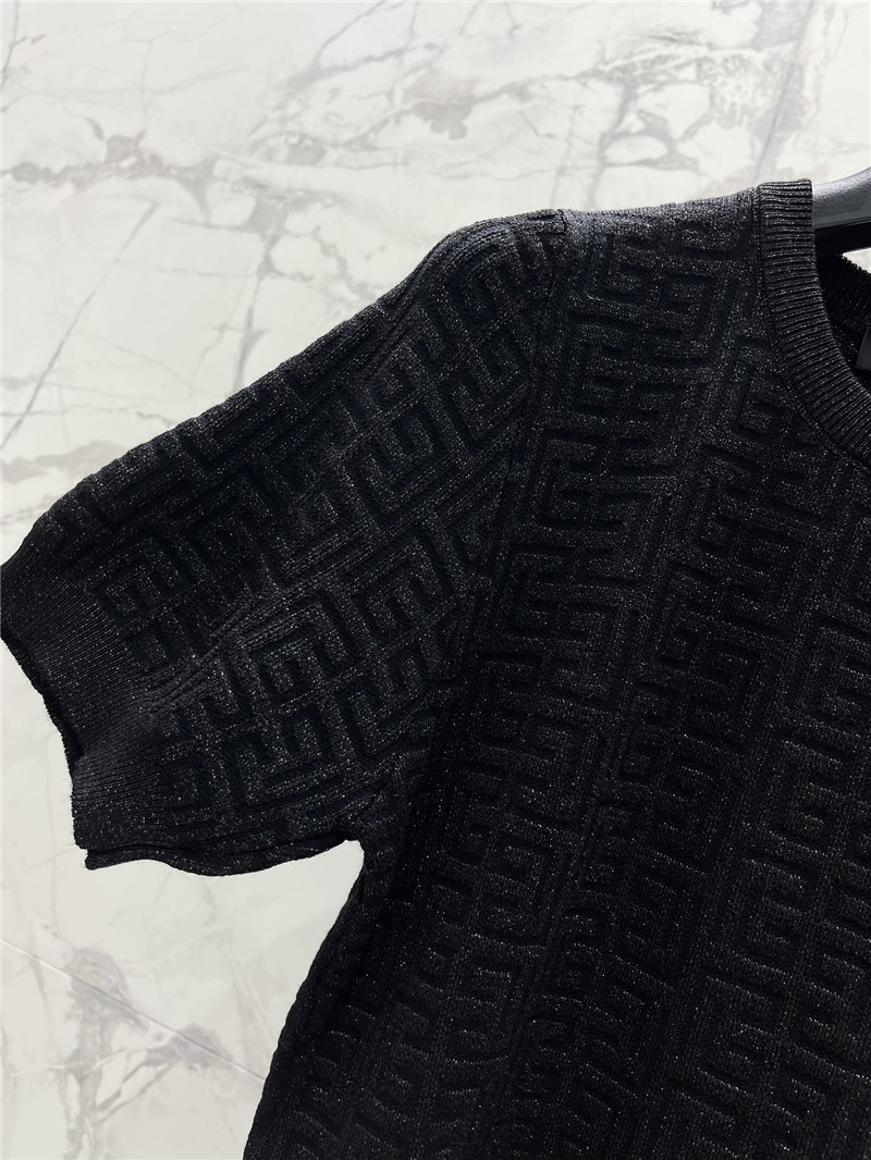 Balmain hollow round neck short sleeve replicas clothes