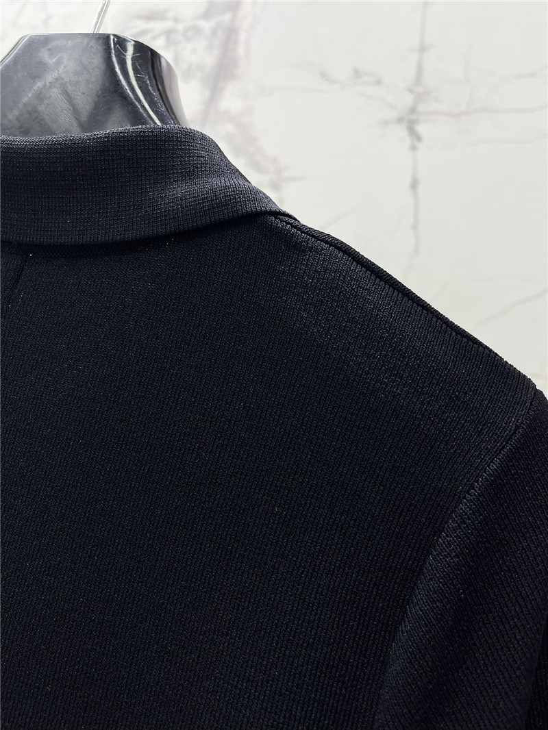 Ce1i*e lapel embroidered logo short sleeve replica d&g clothing