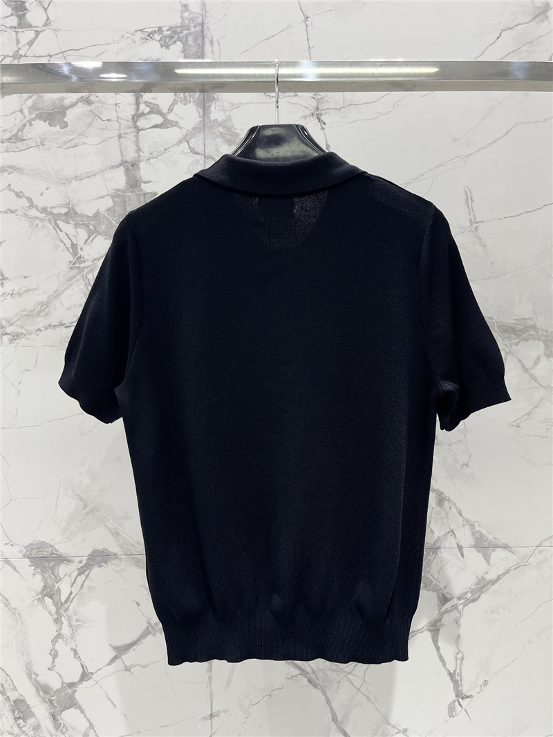 Ce1i*e lapel embroidered logo short sleeve replica d&g clothing