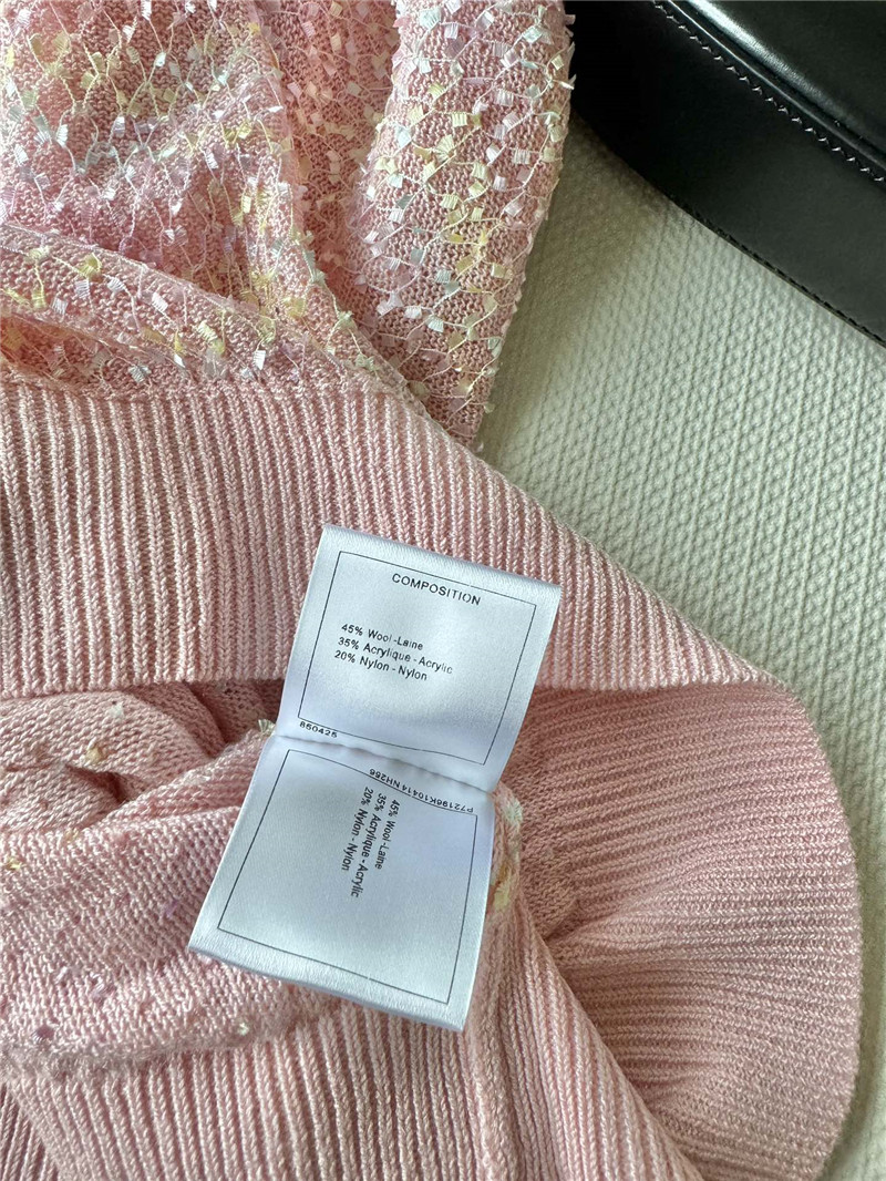 Chanel new bling beads embellished short-sleeved replica clothing