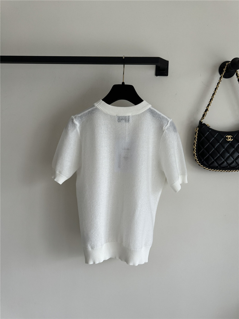 Ch**el dark jacquard logo top cheap replica designer clothes