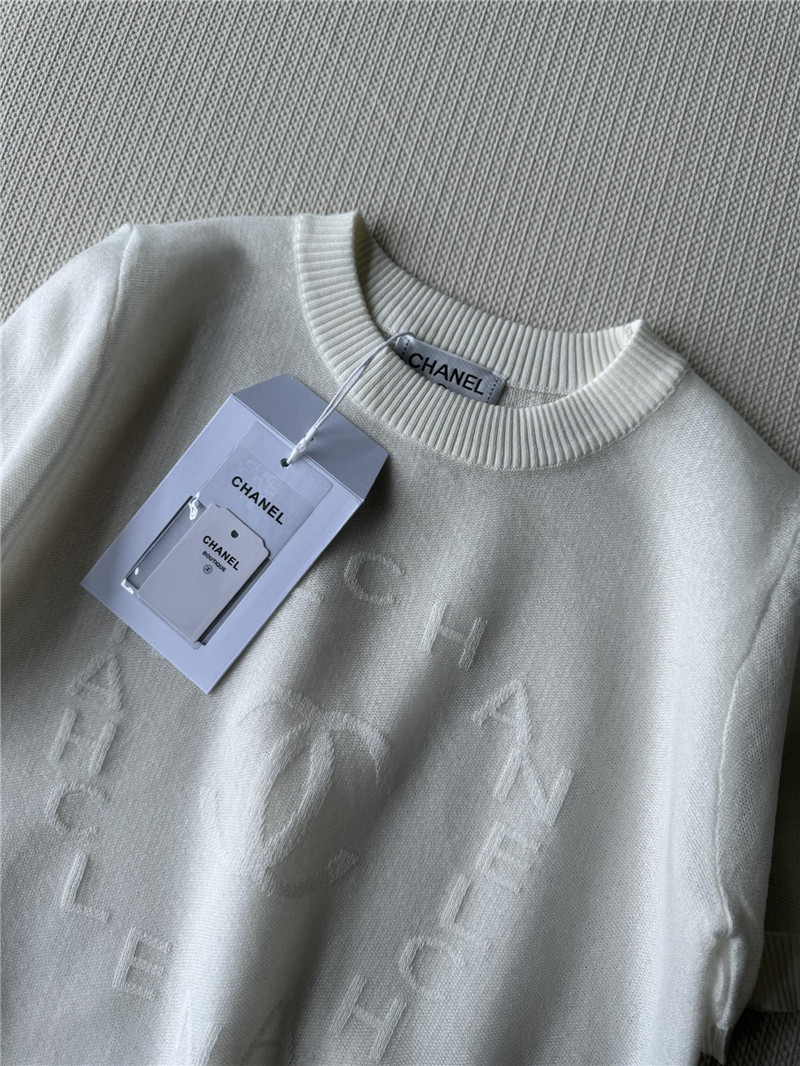 Ch**el dark jacquard logo top cheap replica designer clothes