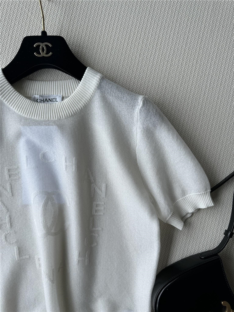 Ch**el dark jacquard logo top cheap replica designer clothes