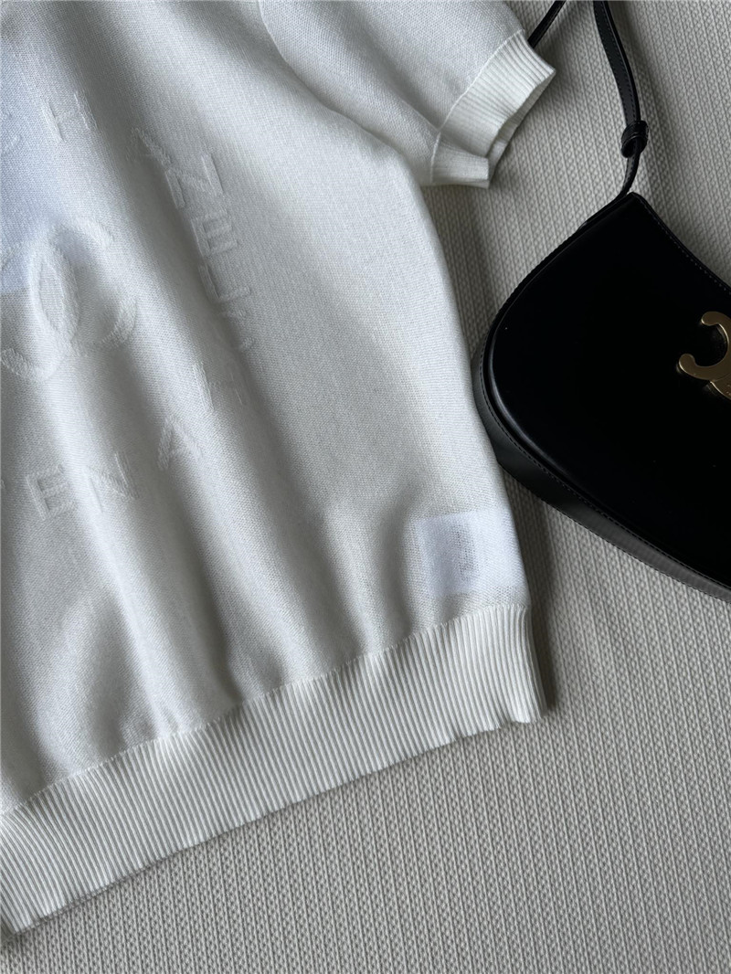 Ch**el dark jacquard logo top cheap replica designer clothes