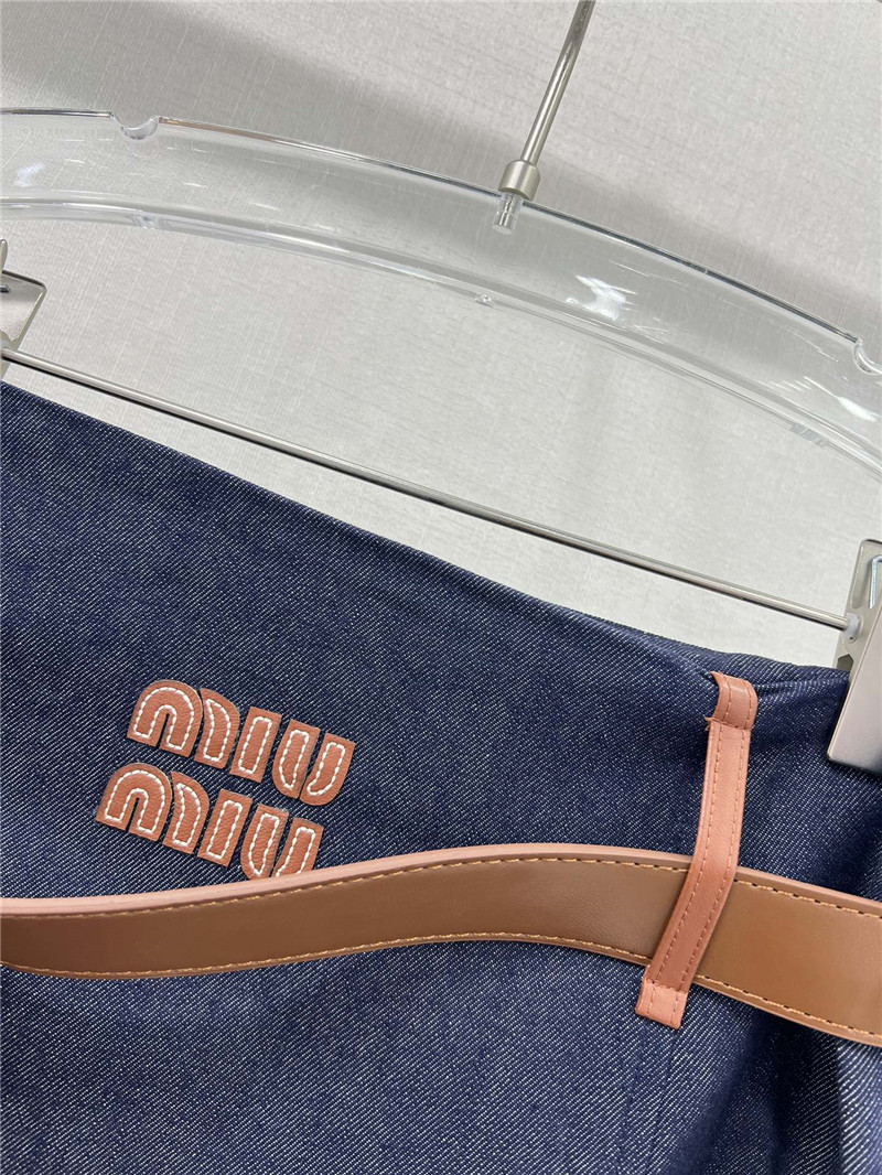 M1um1u patchwork leather skirt replica designer clothes