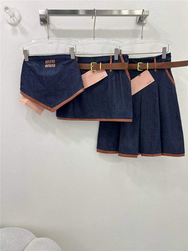 M1um1u patchwork leather bandeau replica clothing sites