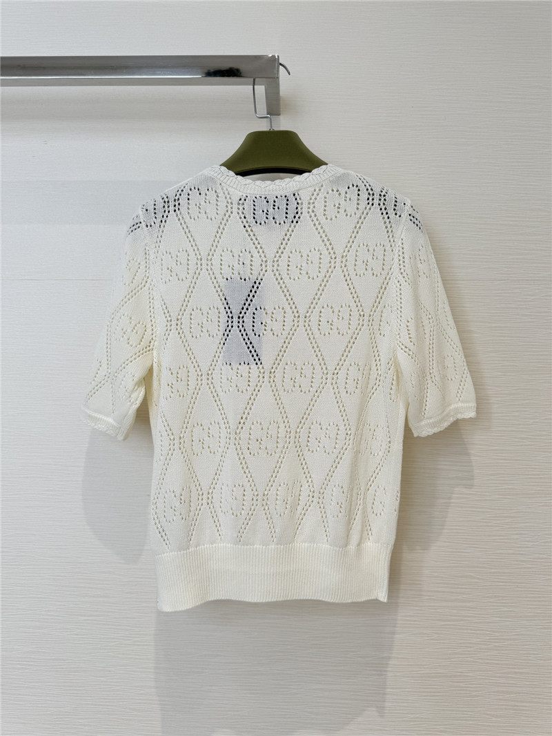 Gvc*1 hollow jacquard knitted top