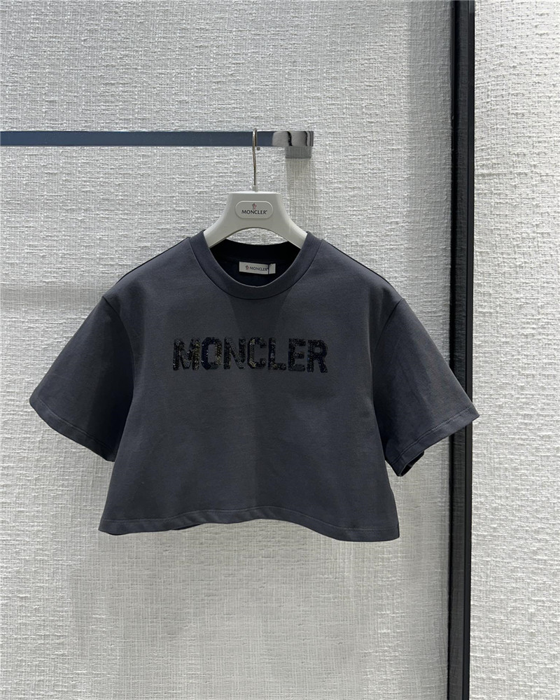 Moncler embroidered letter logo short T-shirt replica clothes
