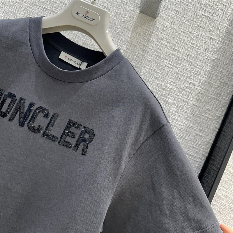 Moncler embroidered letter logo short T-shirt replica clothes