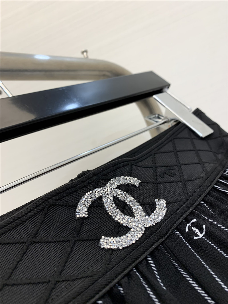 Chanel elastic striped casual trousers replica designer clothes