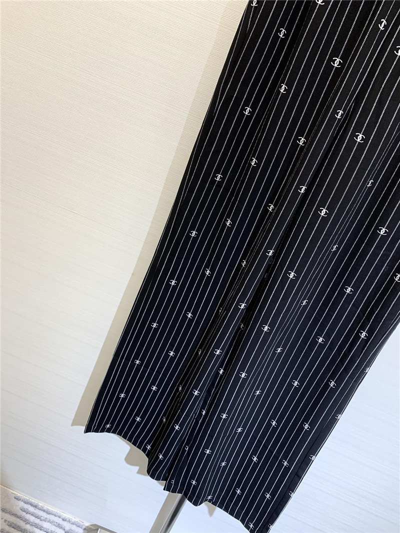 Chanel elastic striped casual trousers replica designer clothes