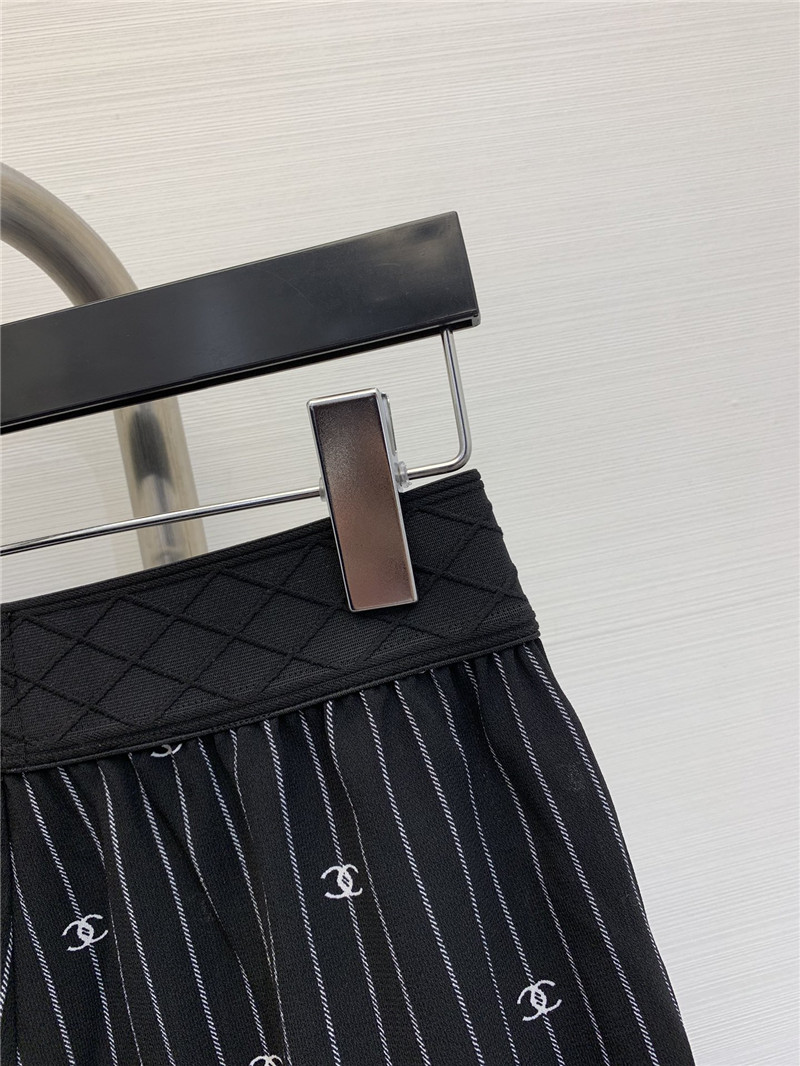 Chanel elastic striped casual trousers replica designer clothes