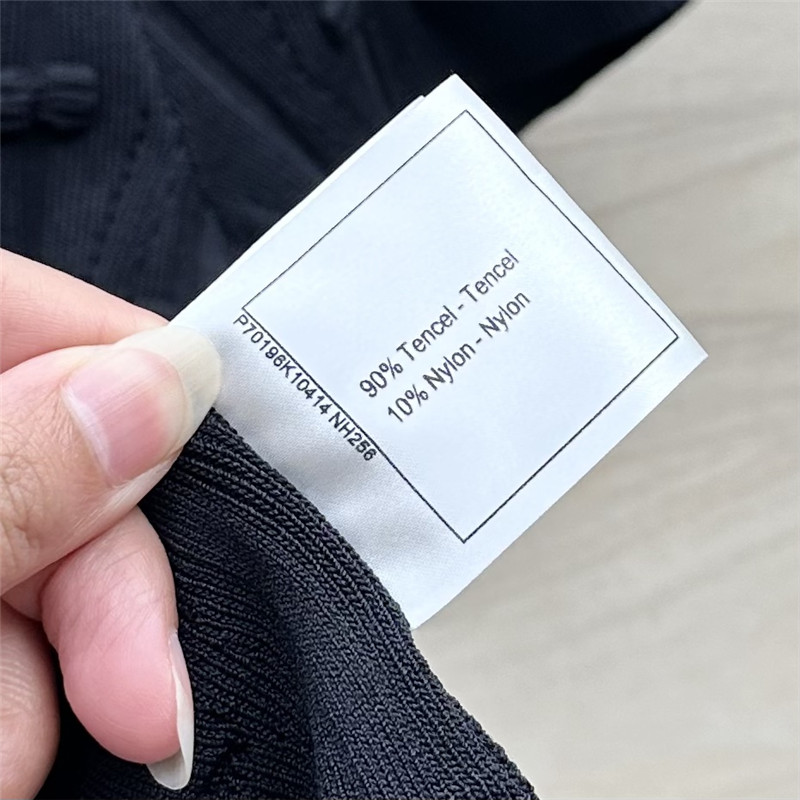 Chanel embossed bow knitted top replica clothes