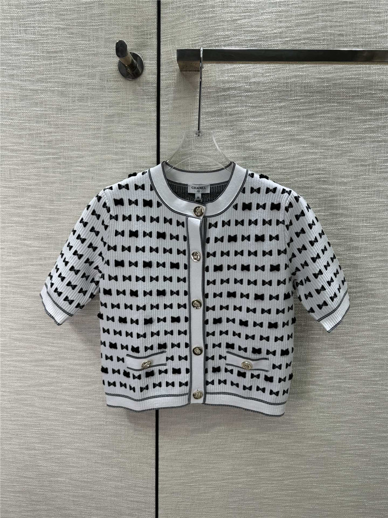 Chanel Jacquard Short Sleeve Cardigan
