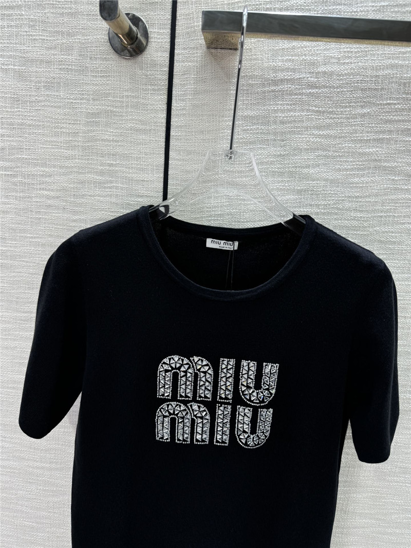 M1um1u knitted short-sleeved replica clothing