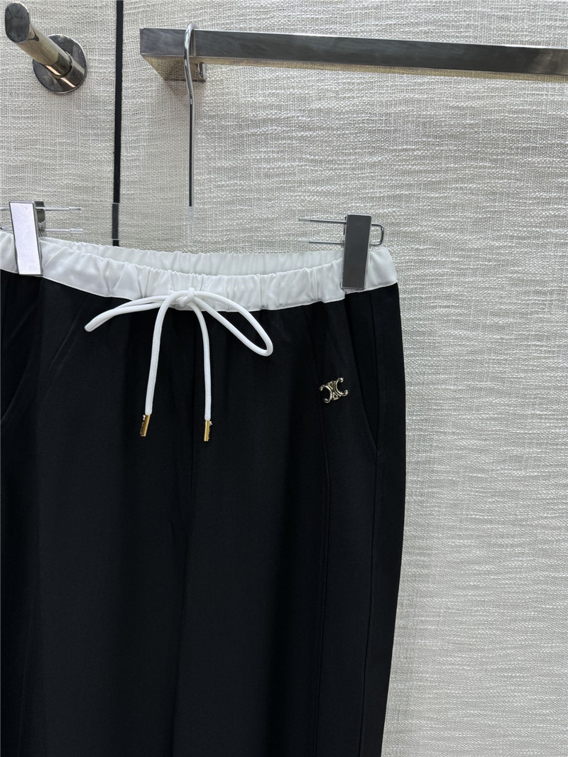 Ce1i*e arc de triomphe logo straight trousers replica clothes