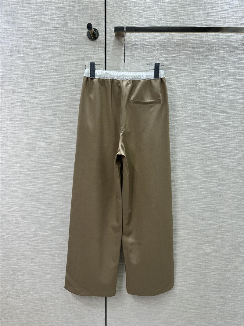 Ce1i*e brown wide-leg drawstring pants