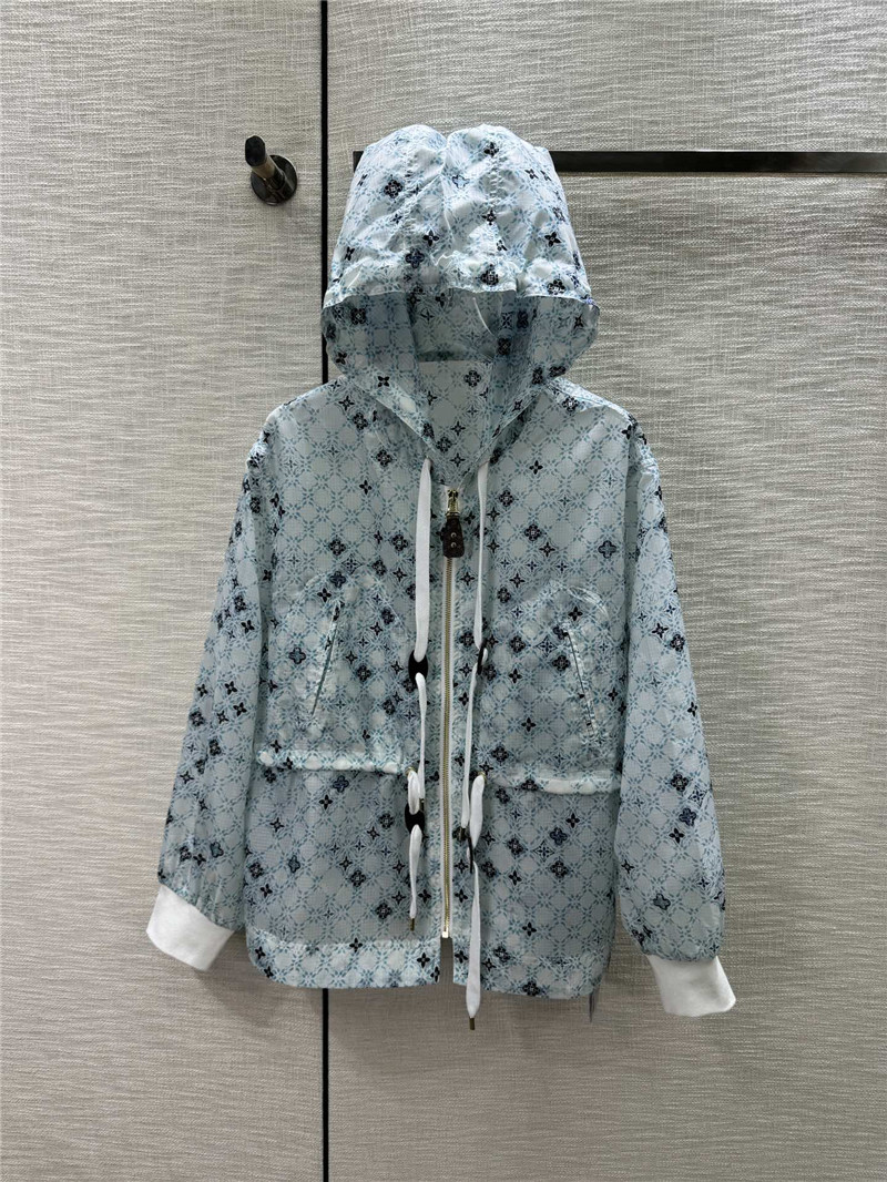 louis vuitton LV blue label hat sun protection jacket replica clothing