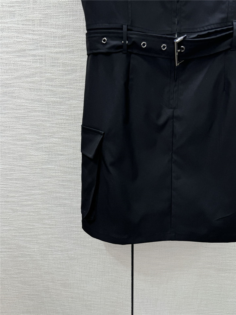 Pra*a stand collar sleeveless zip dress replica d&g clothing