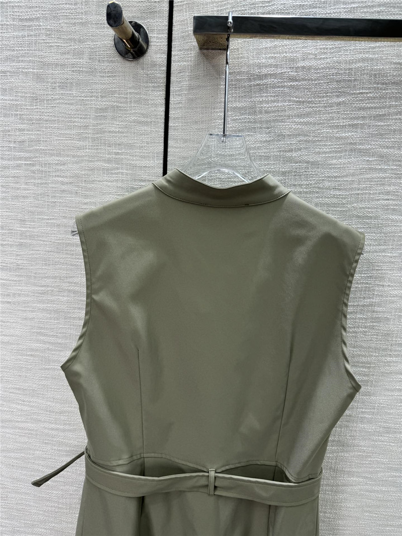 Pra*a stand collar sleeveless zip dress replica d&g clothing