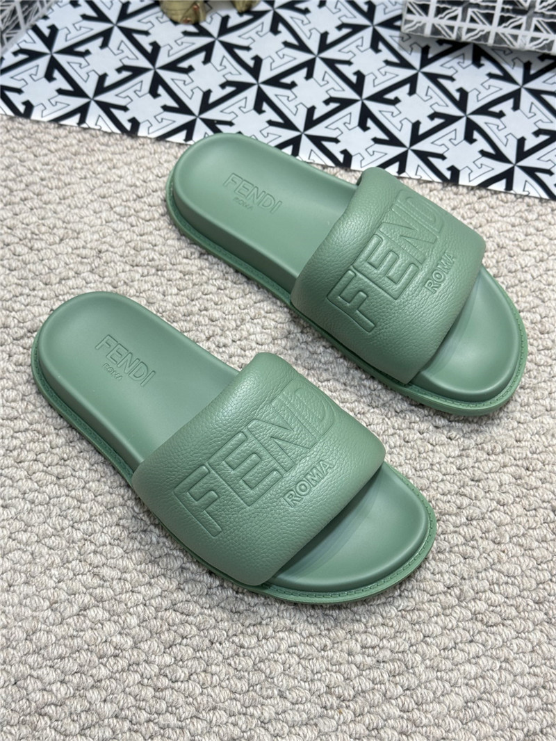 Fendi Roma Slides Green